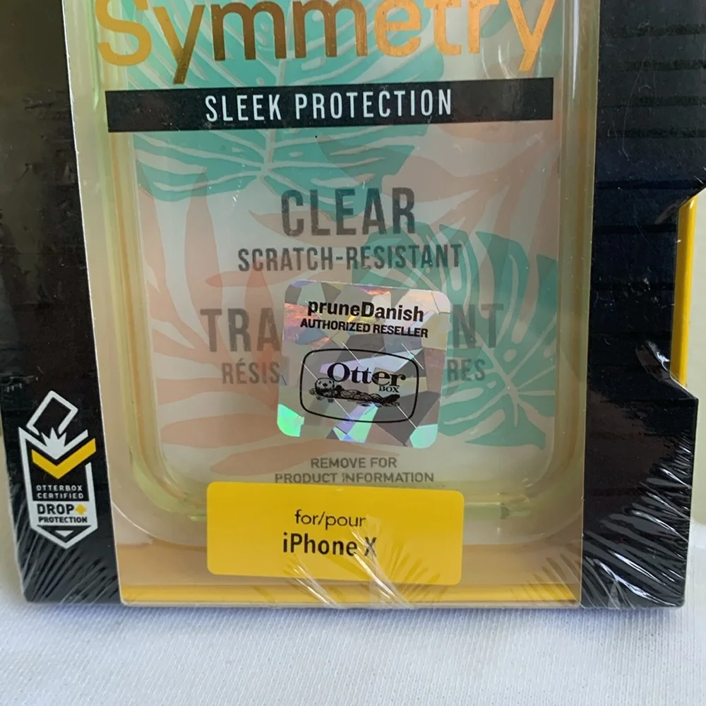 Otterbox iPhone Xs Case Symmetry Series Easy Breezy/ Clear Tropical NIB